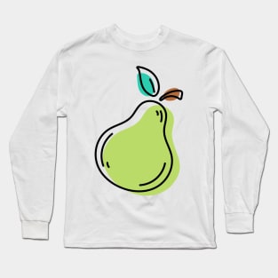 Dear Pear - The green pear drawing Long Sleeve T-Shirt